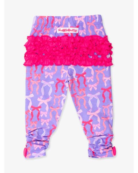 Rosy Ribbons Baby Ruched Bow Leggings