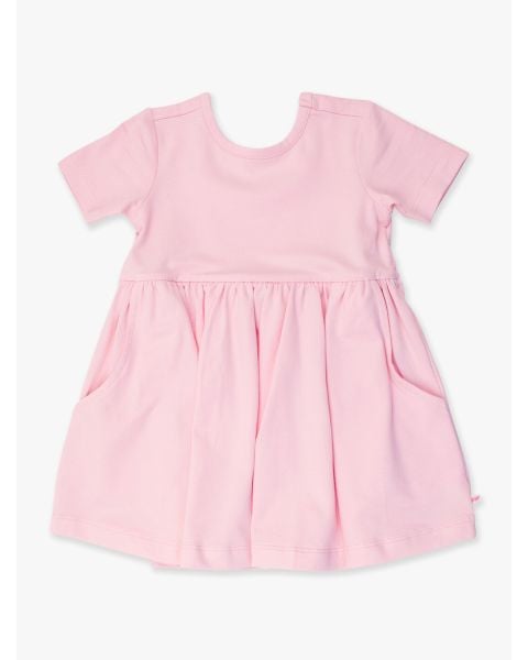 Pink Knit Short Sleeve Twirl Dress