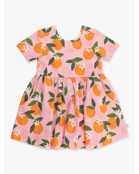 Orange You The Sweetest Knit Short Sleeve Twirl Dress