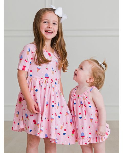 Sweet Freedom Knit Short Sleeve Twirl Dress