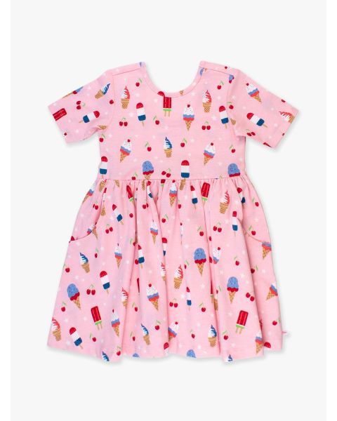 Sweet Freedom Knit Short Sleeve Twirl Dress