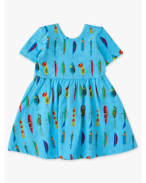 Gone Fishin Knit Short Sleeve Twirl Dress