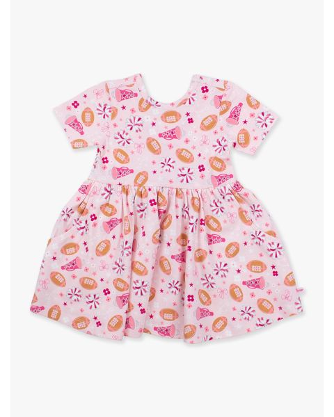 Spirit Squad Knit Short Sleeve Twirl Dress