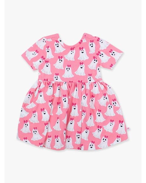 Ghostie Girls Knit Short Sleeve Twirl Dress