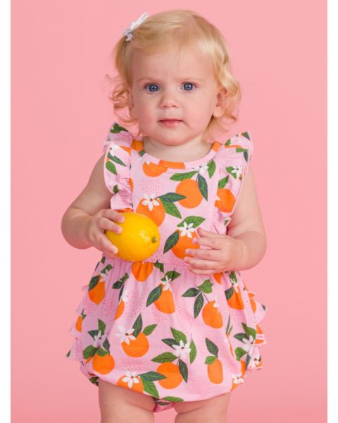 Orange You The Sweetest Tank Waterfall Knit Romper