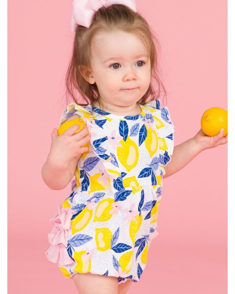Lemon Capri Tank Waterfall Knit Romper