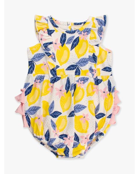 Lemon Capri Tank Waterfall Knit Romper