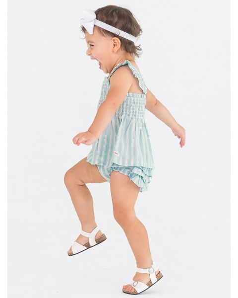 Retro Stripe Wave RuffleButt Bloomer