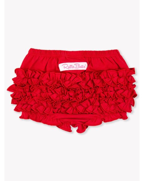 Red Knit RuffleButt Bloomer