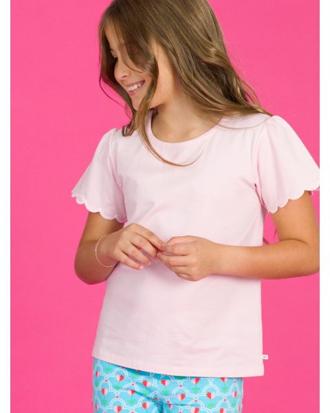 Pink Scallop Tee