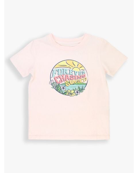 Girls' Pale Pink Short Sleeve Graphic Tee
