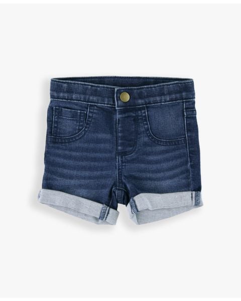 Medium Wash Girls' Stretch Denim Shorts