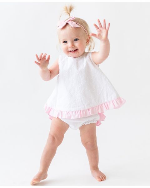 Swiss Dot Swing Top and Bloomer Set