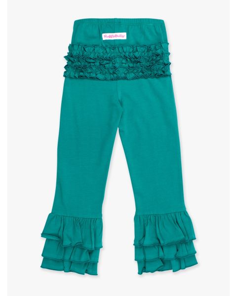 Emerald Green Ruffle Flare Pants