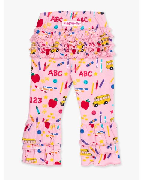 Pink School House Ruffle Flare Pants