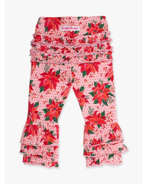 Poinsettia Wonderland Ruffle Flare Pants