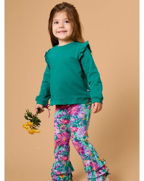 Wisteria Blooms Flare Pants, with Signature Rear Ruffles