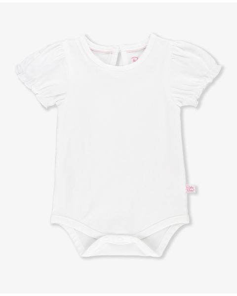 White Puff Sleeve Bodysuit