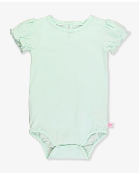 Mint Knit Puff Short Sleeve Bodysuit