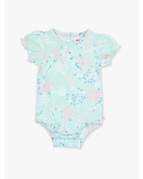 Mint Meadow Knit Puff Short Sleeve Bodysuit