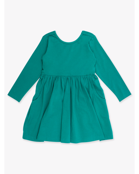 Emerald Green Knit Long Sleeve Twirl Dress
