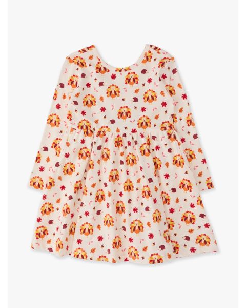 Gobble Gingham Knit Long Sleeve Twirl Dress
