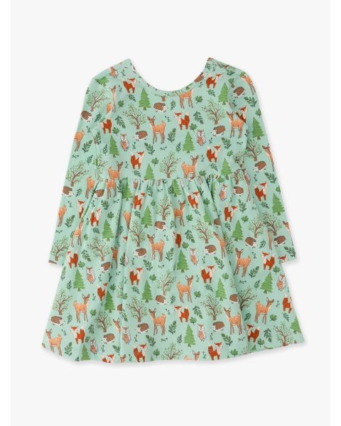 Woodland Friends Knit Long Sleeve Twirl Dress