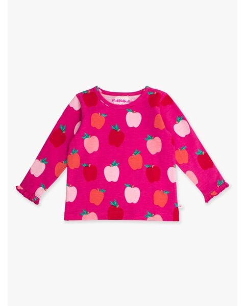Apple of My Eye Knit Long Sleeve Ruffle Layering Tee