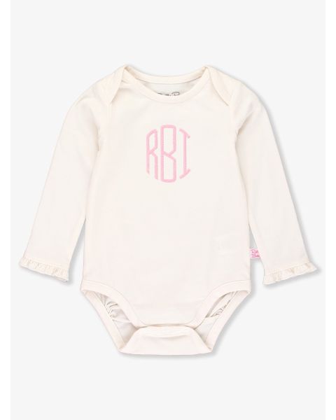 Ivory Knit Long Sleeve Ruffle Layering Bodysuit