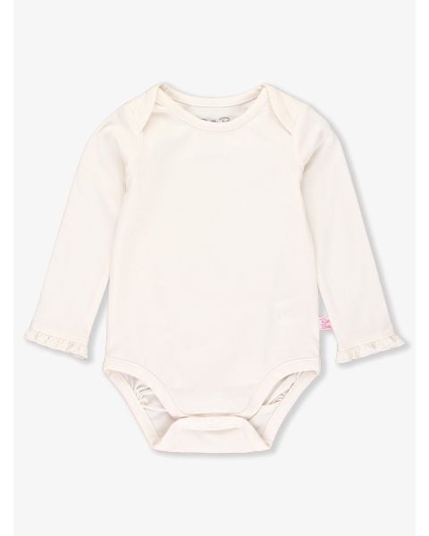 Ivory Knit Long Sleeve Ruffle Layering Bodysuit