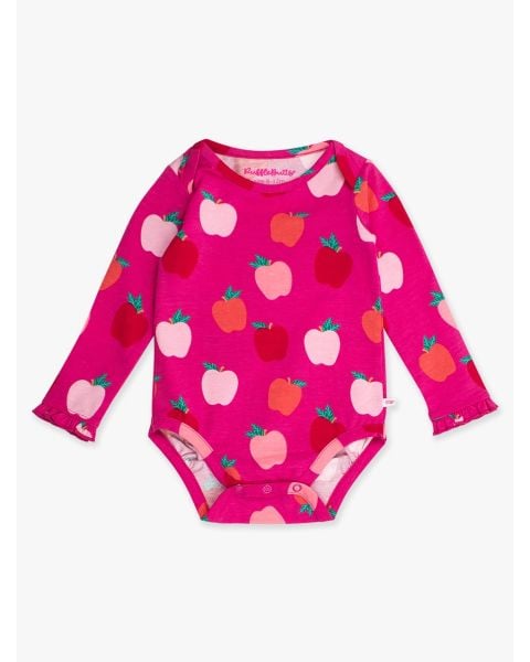 Apple of My Eye Knit Long Sleeve Ruffle Layering Bodysuit