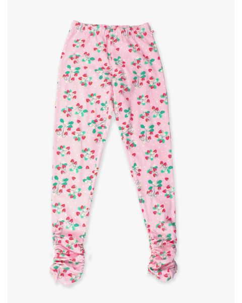 Sweet As Strawberries Kids Ruched Bow Leggings