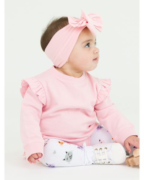 Pink Sweatshirt Bubble Romper