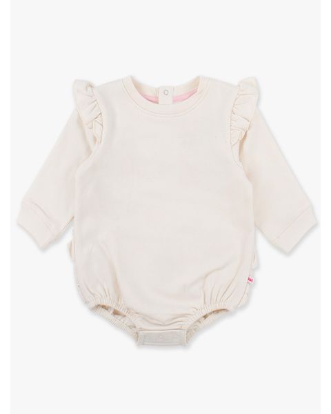 Ivory Sweatshirt Bubble Romper