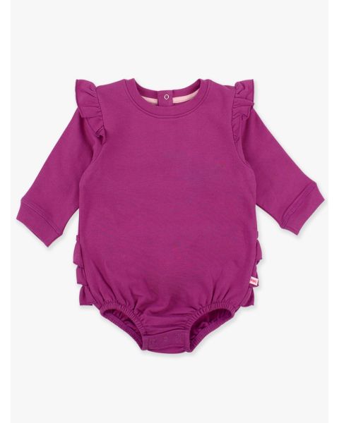 Plum Tart Sweatshirt Bubble Romper