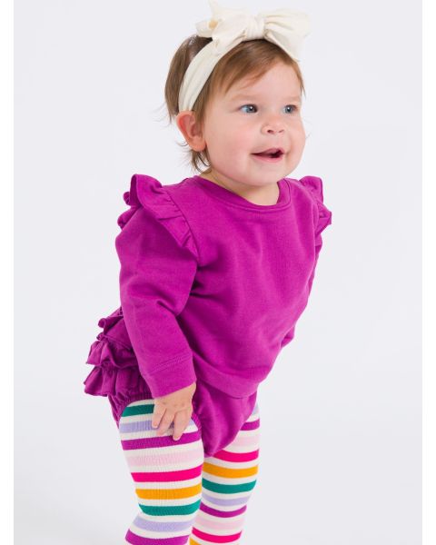 Plum Tart Sweatshirt Bubble Romper