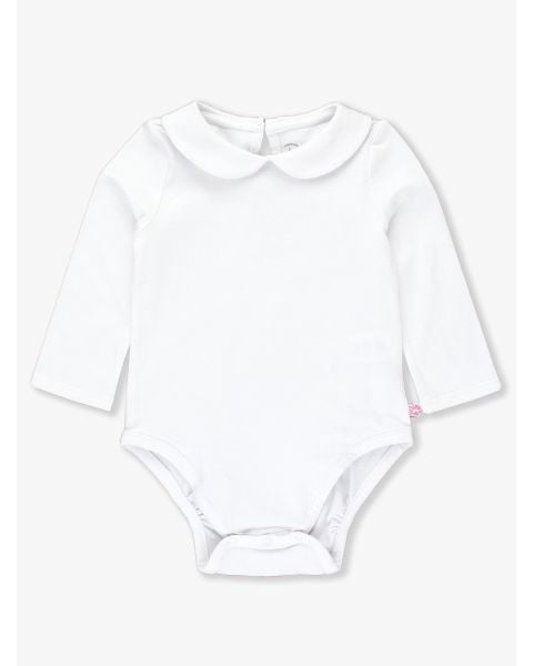 White Peter Pan Collar Bodysuit