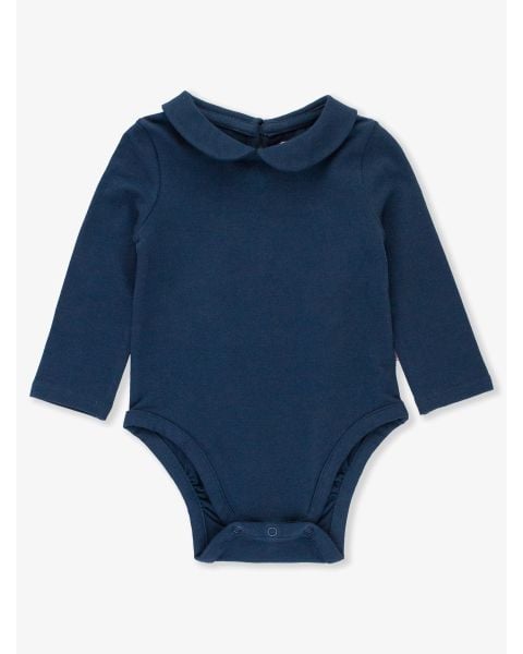 Dark Navy Peter Pan Collar Bodysuit