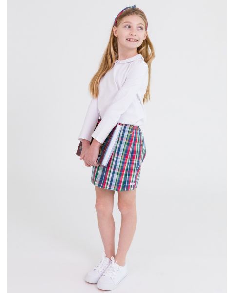 Playful Plaid Wrap Skort