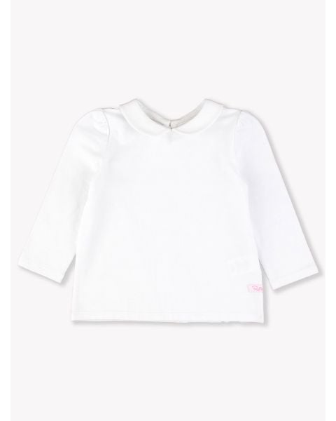 White Peter Pan Collar Long Sleeve Top