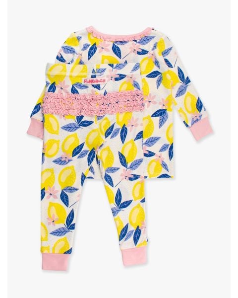 Lemon Capri Toddler Ruffle Long Sleeve Pajama Set