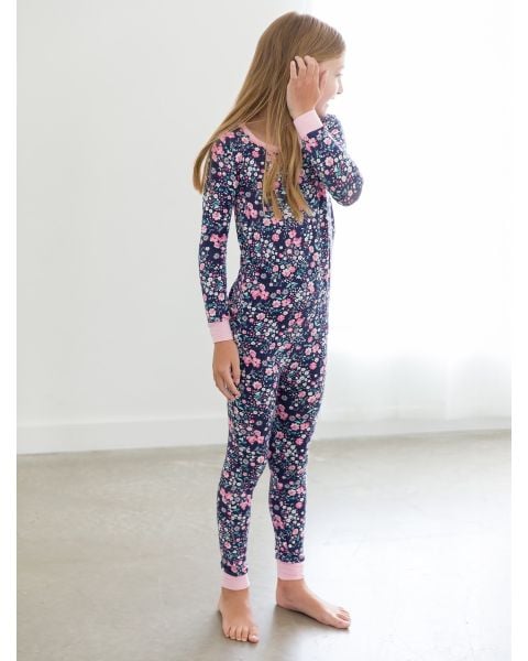 Moonlit Meadow Ruffle Long Sleeve Pajama Set, Bamboo Viscose