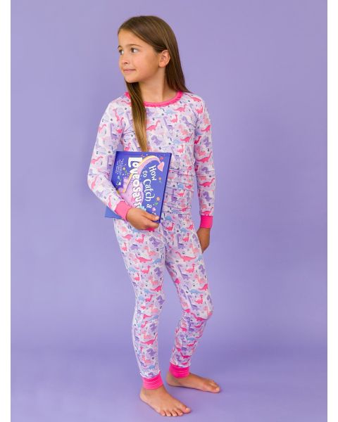 Sweetie-saurus Ruffle Long Sleeve Pajama Set