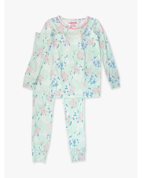 Mint Meadow Ruffle Long Sleeve Pajama Set