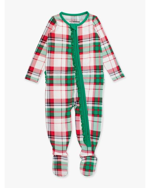 Dashing Dreams Plaid One Piece Footie Pajamas, Modal Blend