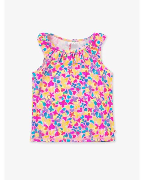 Vibrant Neon Active Ruffle Tank Top