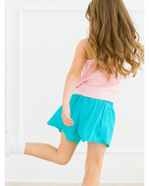 Bright Aqua Active Butterfly Shorts
