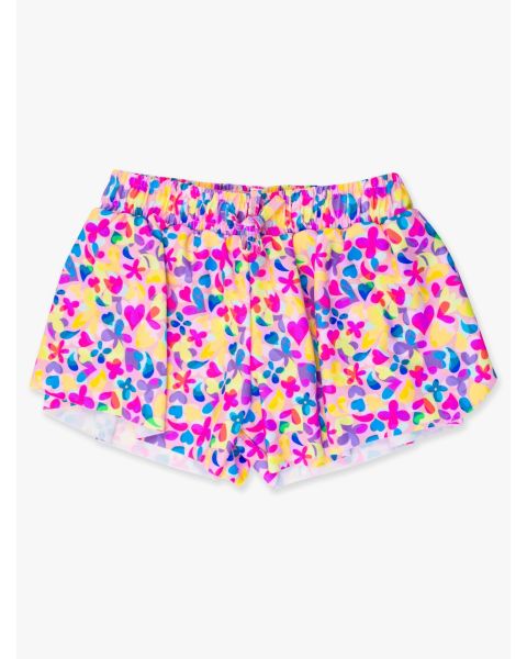 Vibrant Neon Active Butterfly Shorts