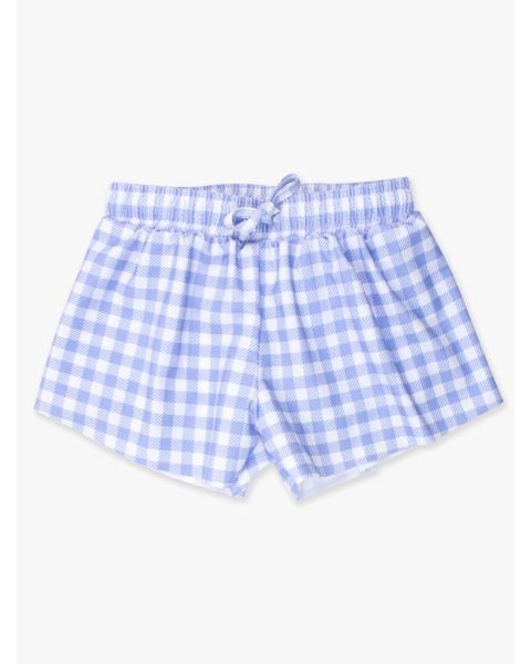 Periwinkle Blue Gingham Active Butterfly Shorts