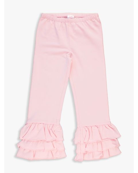 Kids Pink Ruffle Flare Pants
